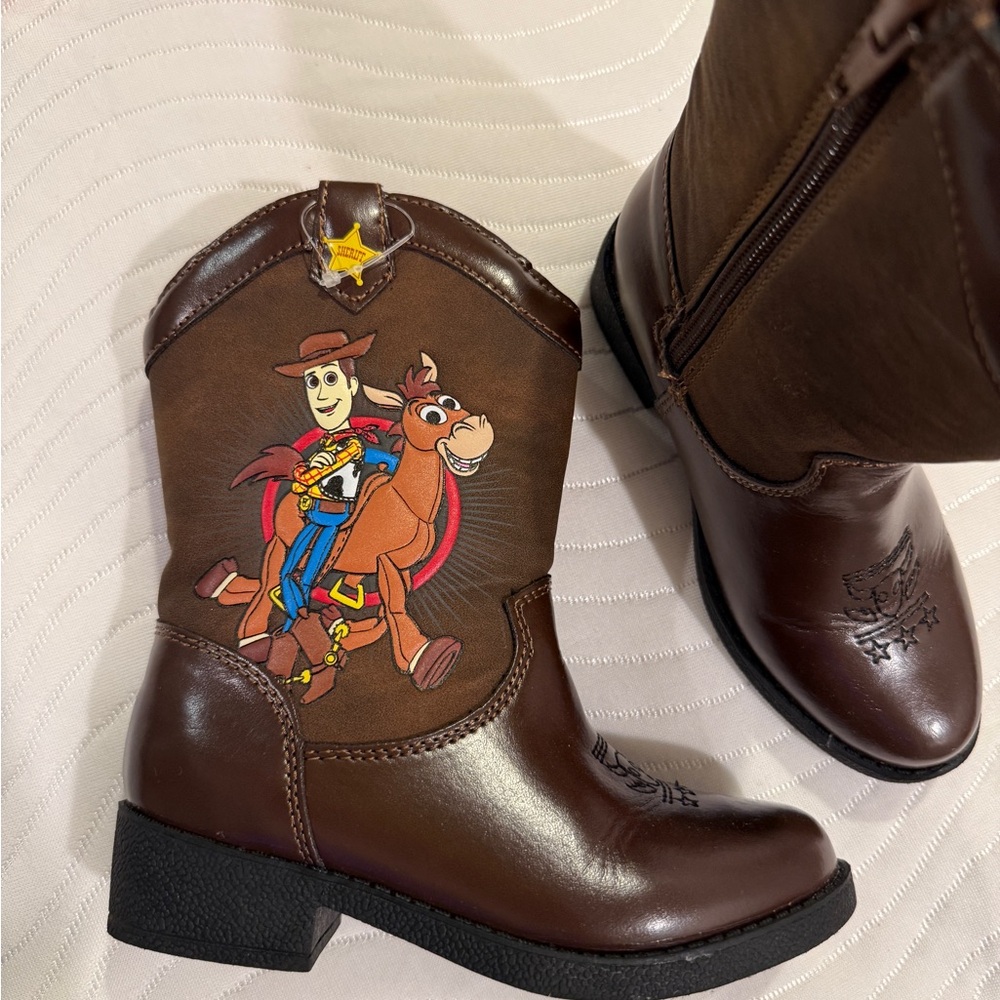 Toy Story Woody & Bullseye Brown Kids Cowboy Boots